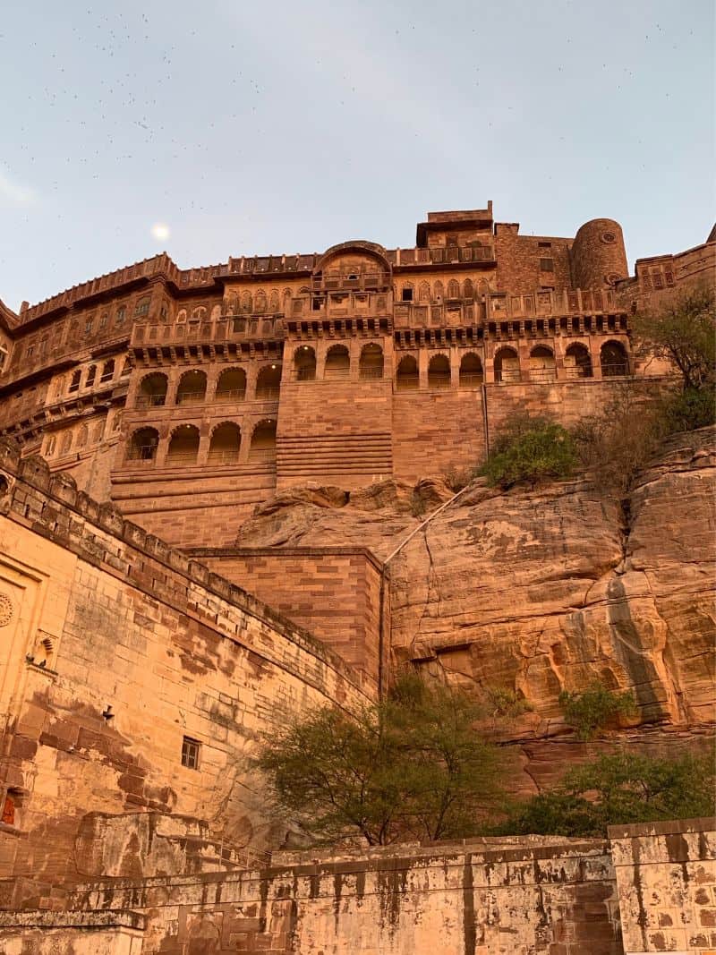 mehrangarh fort in sunset light