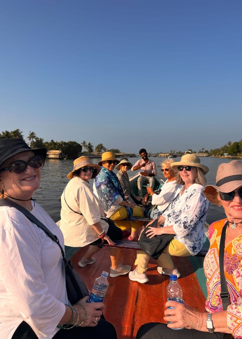 frangapani tree and swimming pool at resort in Southern India